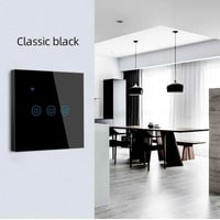 مفتاح انارة ذكي اسود ثلاثي