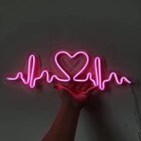 اضاءة نيون - نبضات قلب