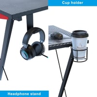 طاولة مكتب زاوية للكمبيوتر بشكل حرف L مقاس 130 سم،...