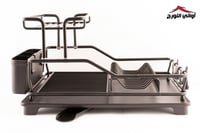 سلة لتجفيف الصحون المنيوم أسود