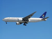 Saudi Arabian Airlines Boeing 777-200ER HZ-AKN Whi...