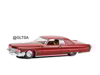 Cadillac Coupe Deville Lowrider 1973 Red 1:64 Gree...