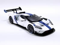 Ford GT MKII Track White Blue 1:18 GT Spirit US040