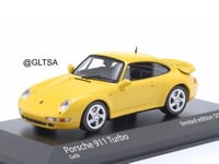 Porsche 911 (993) Turbo 1995 Yellow 1:43 Minichamp...