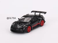 Porsche 911 (992) GT3 RS Black with Pyro Red 1:64...