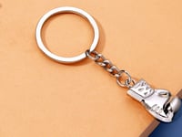 Men Boxing Glove Charm Keychain Silver sc220528949...