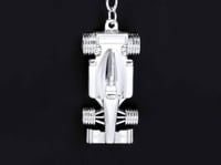 Men Racing Car Charm F1 Keychain Silver sc23020417...