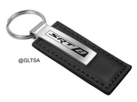 SRT8 Black Leather Key Chain