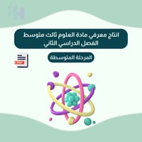 انتاج معرفي مادة العلوم ثالث متوسط الفصل الدراسي ا...