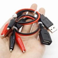 زوج أسلاك اختبار USB إلى مشابك التمساح (ذكر وأنثى،...