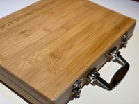 حقيبة تسخين (احجار المساج) من خشب الخيزران مع 16 ق...