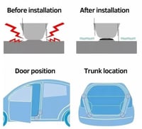 وسادات سيليكون عالمية مضادة للصدمات لأبواب السيارة...
