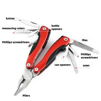 زرادية تخييم صغيرة متعددة الأدوات 9 في 1 قابلة للط...