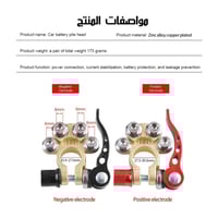 موصلات أطراف بطارية السيارة سريعة التحرير (زوج)