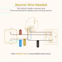 مفتاح الحائط الذكي Refoss هوم كيت - واي فاي، بدون...