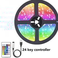 شريط إضاءة 16 لون RGB تحكم بـ (ريموت كنترول) 5متر