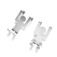 2 علاقة استل استيل جانبية تثبت بأبواب الخزائن