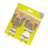 2 علاقة استل استيل جانبية تثبت بأبواب الخزائن