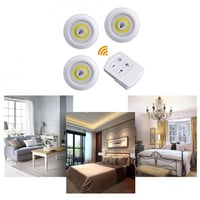 3 مصابيح LED سبوت ، تثبت بلاصق ، تعمل بريموت وتحكم...