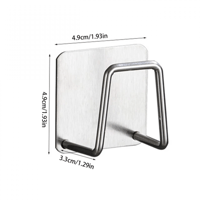 رف تجفيف الصابون ذاتي اللصق من الفولاذ المقاوم للص...