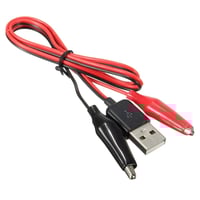 مسبار اختبار كهربائي بمشبك تمساح إلى USB 58 سم