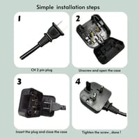 محول راس فيش US-UK 5A 250V