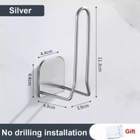 رف تجفيف الصابون ذاتي اللصق طويل من الفولاذ المقاو...