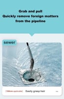 سلك تسليك معدني مرن بـ مقبض يد و رأس لاقط بـ 4 اذر...