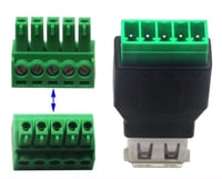 زوج موصل USB 2.0 طرف لولبي 5 سنون (ذكر وأنثى) للاخ...