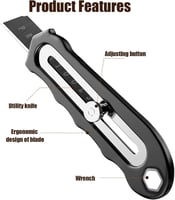 مشرط متعدد الاستخدامات 18مم قابل للسحب شديد التحمل...