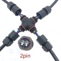 تحويلة طرفية شكل + 2 - 3 نقاط توصيل مقاوم للماء IP...