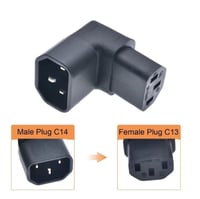 محول فيش كهربائي ذكر C14 لفيش C13 أنثى