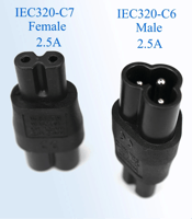 محول افياش IEC320 من C5 إلى C8 و من C6 إلى C7