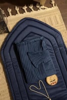 طقم صلاة فخم مرد+شرشف كحلي غامق