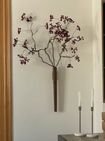 فازة جدارية خشب الزان الفاتح