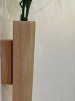 فازة جدارية خشب الزان الفاتح