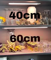 اضاءة ليد هيكل فضي لون اصفر 60سم