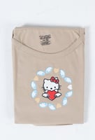 طقم بناتي مطبع زهري