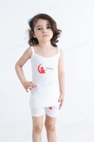 طقم بناتي مطبع زهري