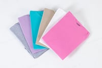 طقم بناتي قطن عريض ملون