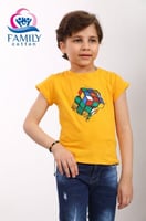 تيشيرت ولادي قطني مطبع تصميم روبيك