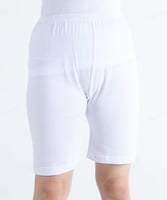 درزن شورت نسائي قطني جامبو أبيض ( 12 حبه )