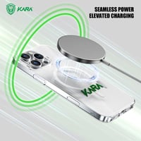 جراب كارا شفاف متوافق مع الشحن اللاسلكي ماج سيف غط...