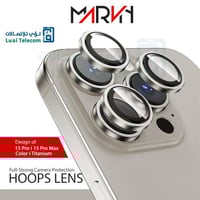 حماية عدسات كاميرا ايفون 15 برو و 15 برو ماكس لون...