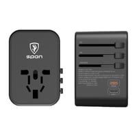 شاحن السفر العالمي 6 في 1 بعدة منافذ من SPON