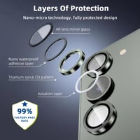 عدسات حماية كامير ا جالكسي S23 Ultra لون زيتي من ف...