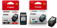 مجموعة حبر سائل كانون 440 أسود 441 ملون