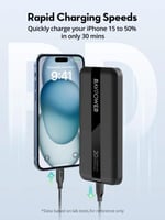 بطارية راف باور بسعة 10000 ملي امبير بقوة 20 واط ب...