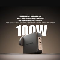 JEEBEL Turbon GaN 100W PD – شاحن جداري سريع بمنفذي...