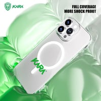 جراب كارا شفاف متوافق مع الشحن اللاسلكي ماج سيف غط...